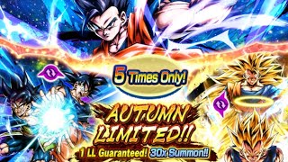 Dragon Ball Legends Autumn Limited 1LL Summonings in dbl [upl. by Worthington778]