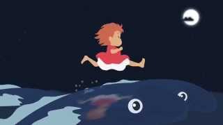 Ponyo sulla scogliera  animation by Paolo Luca [upl. by Siouxie]