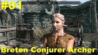 Skyrim Breton Conjurer Archer on Legendary Difficulty 01 [upl. by Drobman835]