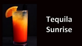 Tequila Sunrise Cocktail Drink Recipe [upl. by Granese]