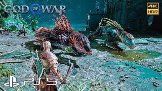 God of War Ragnarök Defeat Tow Dreki Boos Fight 4K 60FPS PS5 Pro [upl. by Nabila42]