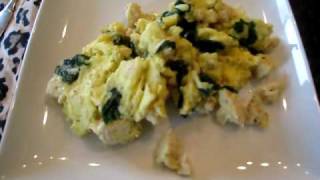 Scrambled Eggs with Ground Chicken amp Spinach [upl. by Kial]