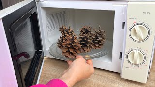 Amazing Idea 😍 Look What I Did By Heating Pine Cones In The Oven [upl. by Hey]