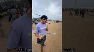 I wore a skirt and went to Juhu Beach🏖️ [upl. by Rodolphe]