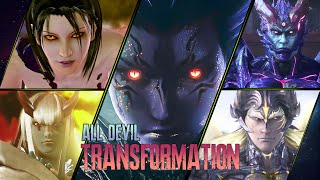 ALL DEVIL GENEDEMON TRANSFORMATIONS IN TEKKEN  TEKKEN 8 4K [upl. by Yrrap996]