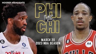 Philadelphia 76ers vs Chicago Bulls Full Game Highlights  Mar 20  2023 NBA Season [upl. by Luttrell]