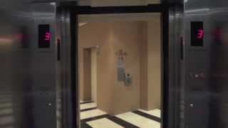 Schindler Miconic 10 Traction Elevators  New York Marriott Marquis  New York NY HighRise [upl. by Nyleimaj]