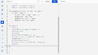 C Program to Implement Merge Sort  Merge Sort Code in C  Coding Guide for Beginners programming [upl. by Eronaele395]