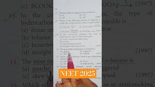 Hydrocarbons  Organic Chemistry NEET PYQ Practice neet neetmotivation shorts ncert viral [upl. by Dasie]