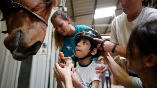 Hippotherapy in motion at Equest in Rowlett [upl. by Grimona]