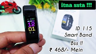 ID 115 plus smart band ₹468 only unboxing amp review [upl. by Modeerf]