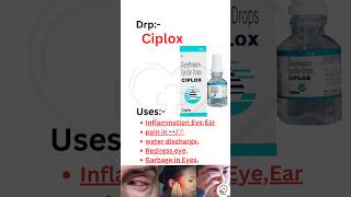 Ciplox ciprofloxacin medication Eye infectionear infectionciplox usesmedication shortsdoctor [upl. by Adnal]