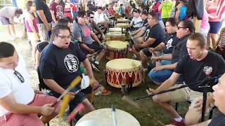 August 2017  Super Drum Group singing the Migmaq Honor Song ListugujPowwow Antele2017 [upl. by Ellynn]