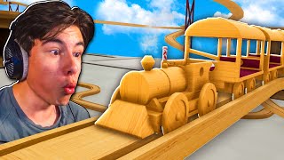 MEGA Houten Treinbaan met Stunts   Tracks [upl. by Margareta902]