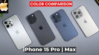 iPhone 15 Pro amp Pro Max All Colors Compared Which one is your favorite [upl. by Anairb285]