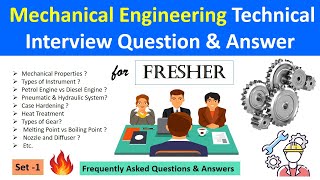 Mechanical Engineering Technical Interview Question amp Answer  Mechanical Engineering  Set  1 [upl. by Meibers42]