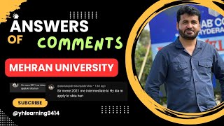 Answers of Comments for Mehran University Entry Test and Admission [upl. by Wiatt]