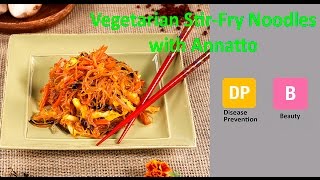 Vegetarian StirFry Noodles with Annatto [upl. by Ecirtra]