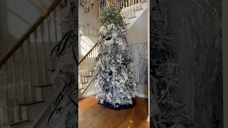 Dashing Through The Snow  Stunning Christmas Tree Design in White with Black Accents [upl. by Dylane]