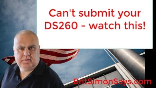 DV Lottery  Cant submit your DS260 Watch this video [upl. by Aggappe]