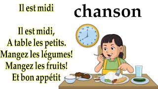 composante 2la nutrition chanson il est midi mangez les légumes et les fruits [upl. by Wayolle]