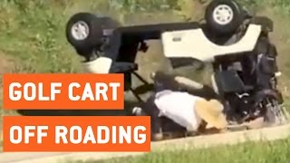 Golf Cart Off Roading  Rollover [upl. by Azenav]