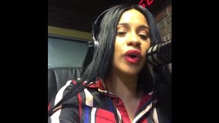 Cardi B Spits the Spanish Version of quotBodak Yellowquot on Radio Mega 979 FM [upl. by Eliot]