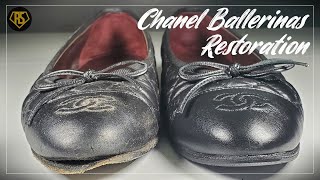 ASMRㅣRestore CHANEL Ballerina flat shoesㅣ샤넬 발레리나 플랫 복원ㅣ4K [upl. by Rosio169]