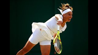 HD Svetlana Kuznetsova vs Agnieszka Radwanska Wimbledon 2017 Highlights [upl. by Magdalen]