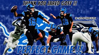 Thank You Jared Goff   Detroit Lions NFL Film Session PERFECT GAME [upl. by Eniretac9]