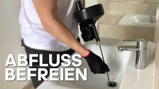 Abfluss verstopft So befreien Sie diesen ohne Chemie  Spirale für Waschbecken Dusche amp Badewanne [upl. by Merceer]