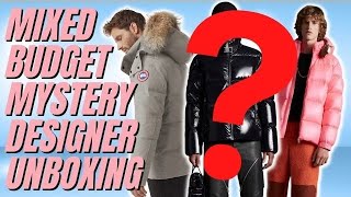 MIXED BUDGET MYSTERY WINTER DESIGNER UNBOXING  Canada Goose  Moncler  Stussy  Parra  CP [upl. by Coward]