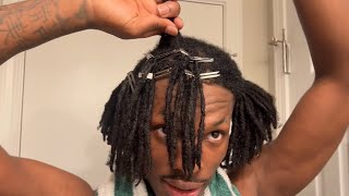 How to retwist dreads yourself easy dreadlock journey [upl. by Arjan]