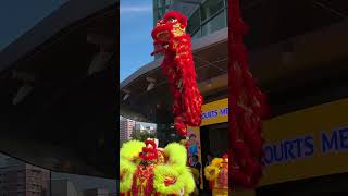 50 Lions Extravaganza  COURTS Megastore Grand Reopening Tampines Singapore  Lion dance [upl. by Sutsuj]