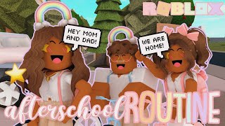 Our Familys Afterschool Routine Roblox Bloxburg Roleplay [upl. by Lalita]