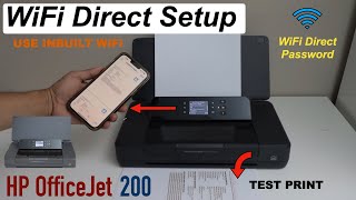 HP OfficeJet 200 WiFi Direct Setup [upl. by Haimehen139]