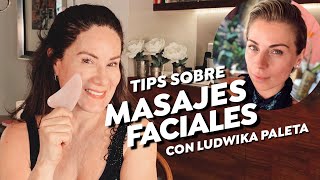 LUDWIKA PALETA nos da sus TIPS de MASAJES FACIALES Gua Sha  Rodillo  I Gloria Calzada Puro Glow [upl. by Hctim]