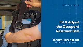 Brotherwood Wheelchair Accessible Vehicles  How to Fit and Adjust the Occupant Restraint Belt [upl. by Nirot283]