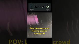 Lambeau Field crowd reacting to game winning call [upl. by Nancy858]