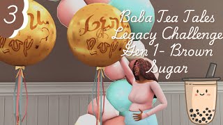 Gender Reveal Party 🩷💙 The Sims 4 Boba Tea Tales Brown Sugar  EP 03 [upl. by Saidel]