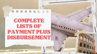 COMPLETE LISTS OF PAYMENT PLUS DISBURSEMENT funding disbursement [upl. by Eelirrem]