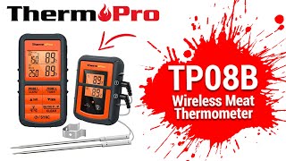 ThermoPro TP08B 500FT Wireless Meat Cooking Thermometer Setup Video [upl. by Stephine]