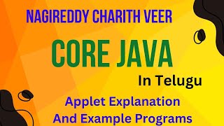 part 31  Applet In Java  Java Programming Language In Telugu [upl. by Jaymie]