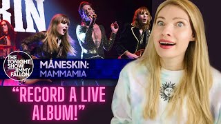 Vocal Coach Reacts MANESKIN ‘Mamma Mia’ Live on The Tonight Show [upl. by Enilegna]