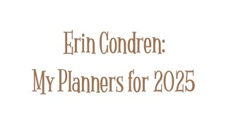 Erin Condren Planners in my 2025 line up [upl. by Enelegna]