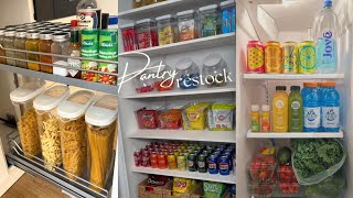 Fridge RestockRefill and Organize PantryOrganization and restocking Tiktoks CompilationASMR [upl. by Lexa]