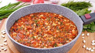 Вкусная Фасоль с овощами в томатном соусе Аппетитное овощное блюдо с фасолью в томате [upl. by Nywnorb470]