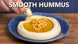 The Secret To SMOOTH Homemade Hummus [upl. by Rosenblum49]