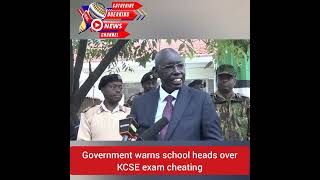 Education PS Dr Belio Kipsang issues stern warning on exam cheating [upl. by Sid]