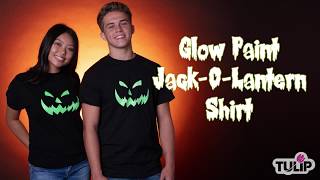 Glow Paint JackOLantern Shirt with Tulip Paint [upl. by Pages]